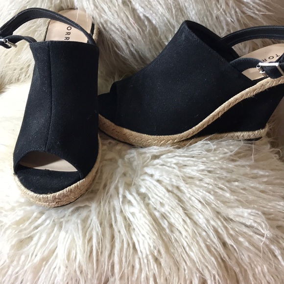 torrid Shoes - Black espadrille style wedges